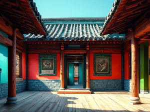 在迷你世界用楠木装修小镇大门，我折腾了三天的心得